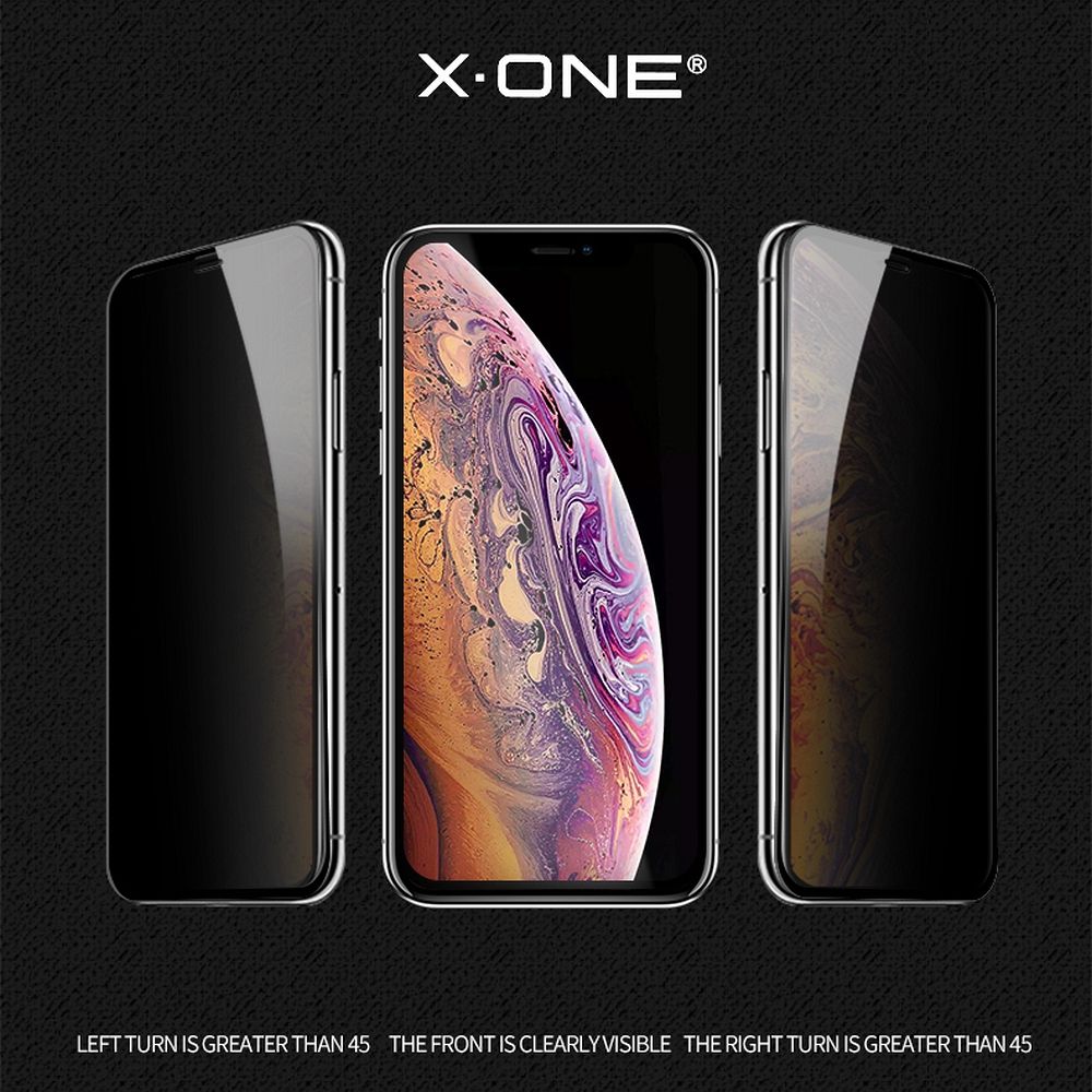 775f8879793a9232aa3a4a6fbb45146f X-ONE Full Cover Extra Strong Privacy - for iPhone 14 Pro Max (full glue) tempered glass 9H
