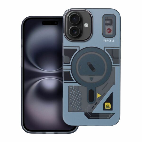 FORCELL F-PROTECT Levels with Dual Layer 4D technology, Military Drop Tested compatible with MagSafe for IPHONE 16 PLUS cyber grey