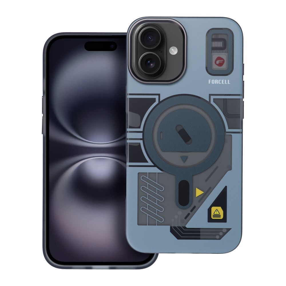 FORCELL F-PROTECT Levels with Dual Layer 4D technology, Military Drop Tested compatible with MagSafe for IPHONE 16 PLUS cyber grey