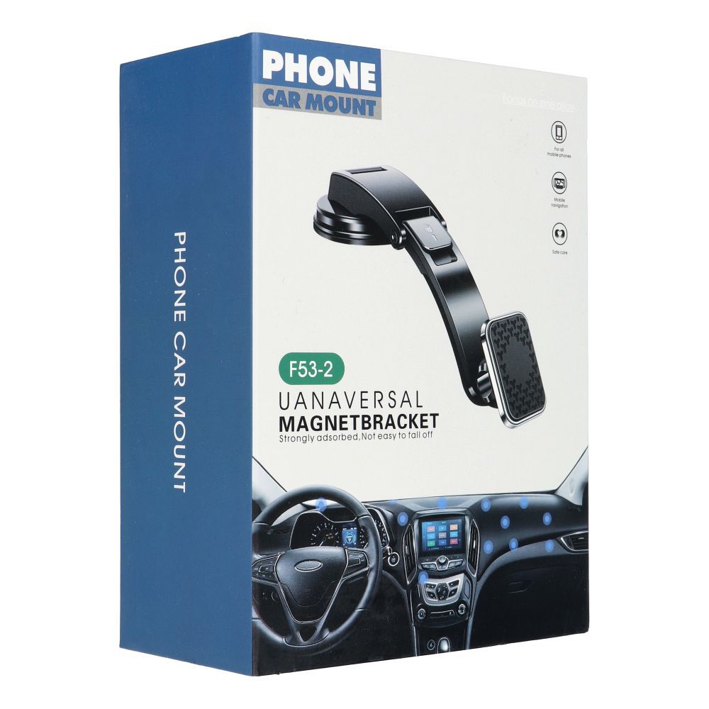 Magnetic car holder magnetic for dashboard F53-2 silver