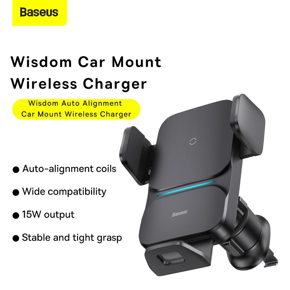 BASEUS car holder with wireless charging automatic 15W CGZX000001 black