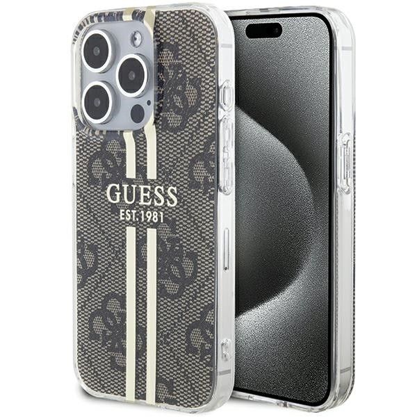 GUESS case for IPHONE 15 Pro Max GUHCP15XH4PSEGW (4G Gold Stripe) brown
