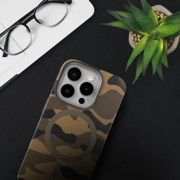 FORCELL F-PROTECT Levels with Dual Layer 4D technology, Military Drop-Test compatible for IPHONE 16 PRO desert camo