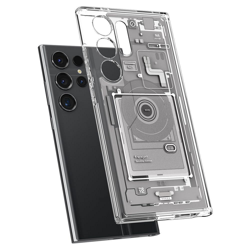 SPIGEN case ULTRA HYBRID for SAMSUNG S24 Ultra zero one white