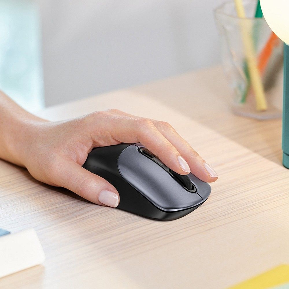HOCO wireless computer mouse 2.4G GM28 black metal gray