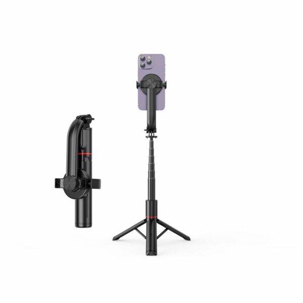 Selfie stick with wireless remote control tripod compatible with MagSafe SSTR-C09 black