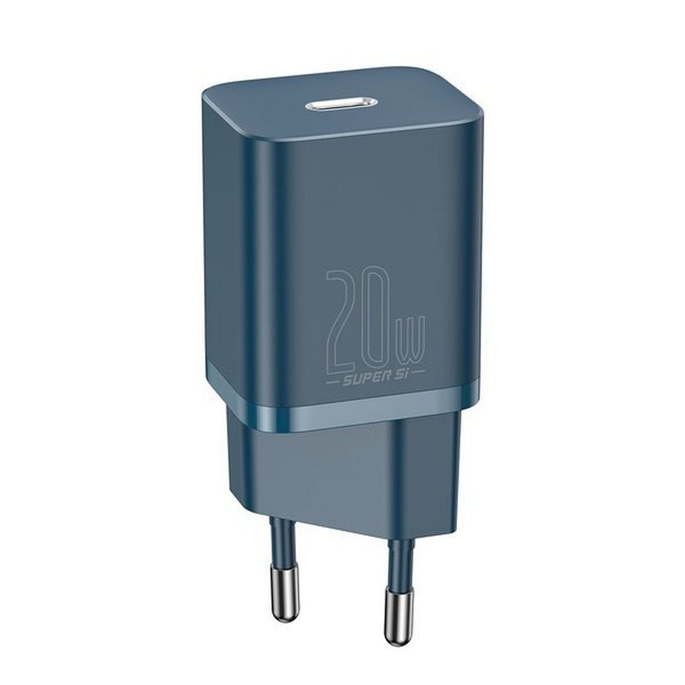 7979dcc971ab1fc239f68db2939df8c7 BASEUS wall charger Type C + cable Type C to Lightning PD QC3.0 3A 20W TZCCSUP-B03 blue