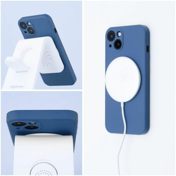 SILICONE MAG COVER case compatible with MagSafe for SAMSUNG S24 Ultra blue