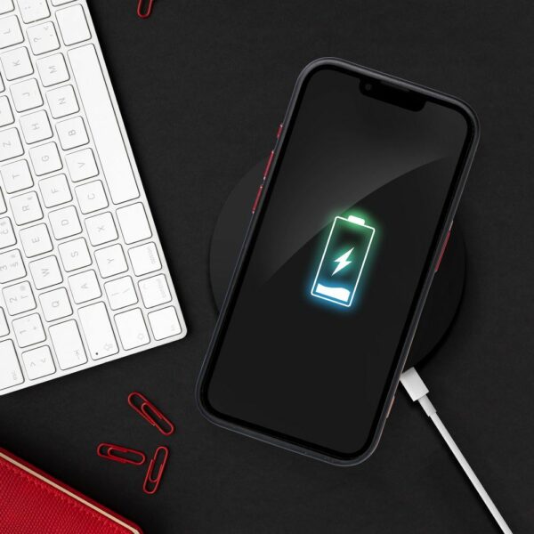 Θήκη iPhone 16 Pro Max Color Edge Mag Cover με MagSafe - Μαύρο/Κόκκινο