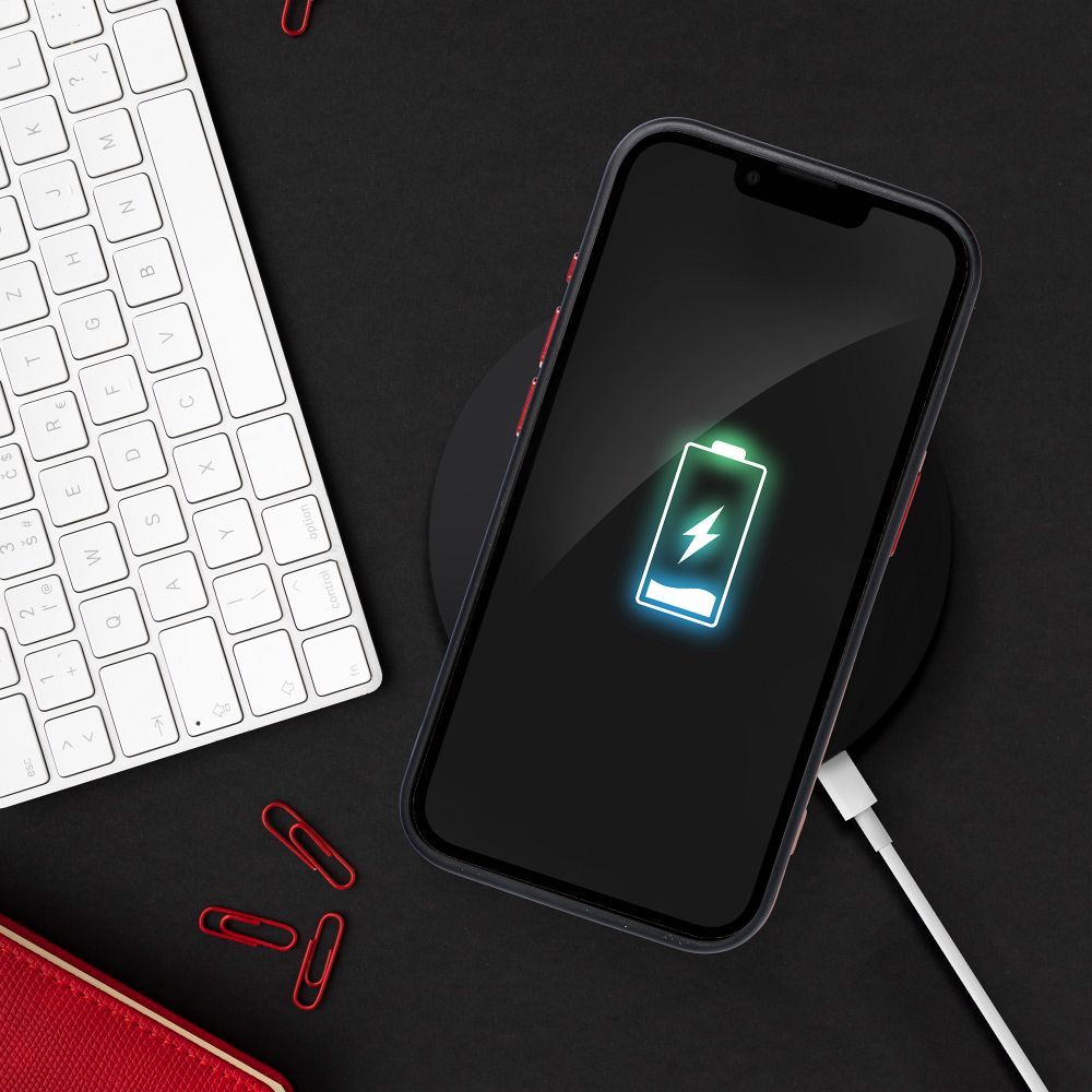 Θήκη iPhone 16 Pro Max Color Edge Mag Cover με MagSafe - Μαύρο/Κόκκινο