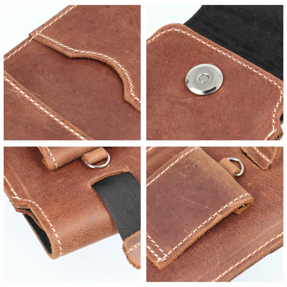 ROYAL Crazy Horse - Leather universal flap pocket / brown - Size M - IPHONE 5 / NOKIA S5610 / LUMIA 230