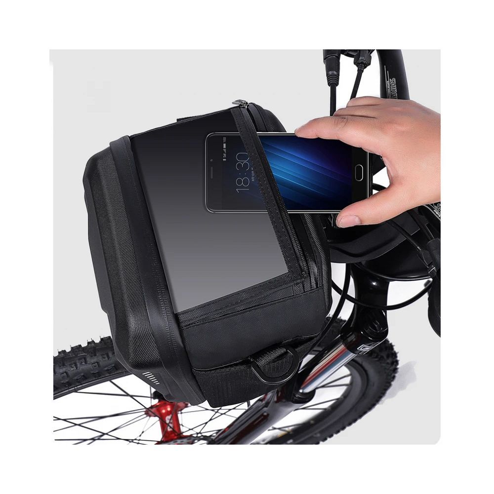 WILDMAN traveling bag for bike handlebars with zipper WILDMAN GS9 3L vlack
