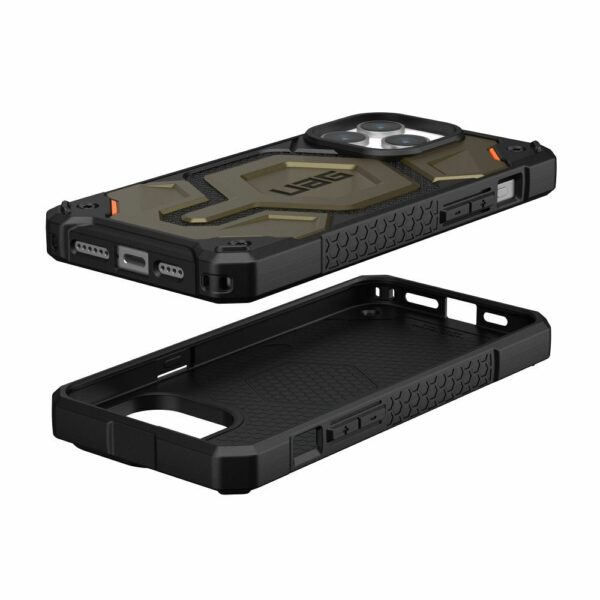 UAG Urban Armor Gear case MONARCH PRO compatible with MagSafe for IPHONE 15 Pro Max kevlar element green