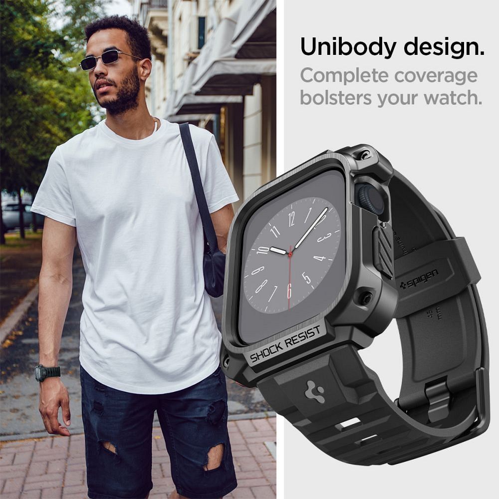 SPIGEN case TOUGH ARMOR ”PRO” for APPLE Watch 7 / 8 / 9 (45 mm) metal black