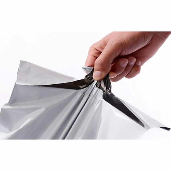 Courier foil bags with handle 400 x 500 mm + 70 mm handle RC091 50 pcs white