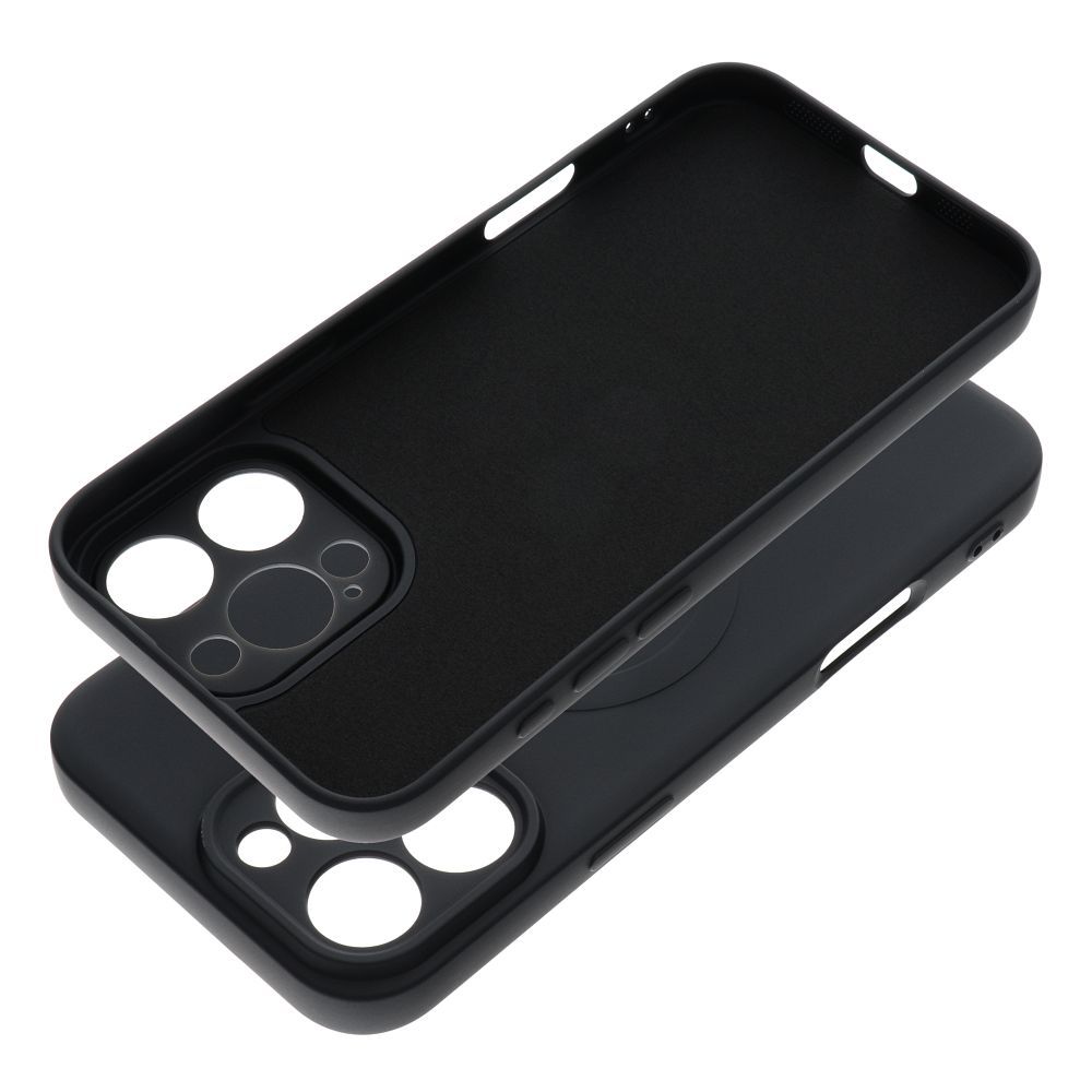 SILICONE MAG COVER case compatible with MagSafe for IPHONE 16 Pro Max black