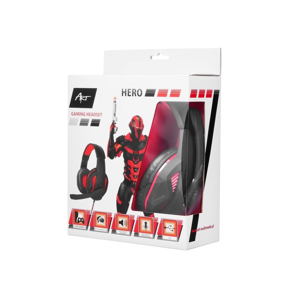 7b2709a0d02a49ab579e2c55d6b506ef ART wire headphones gaming USB A with microphone HERO black