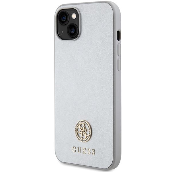 GUESS case for IPHONE 13 / 14 / 15 GUHCP15SPS4DGPS (Strass Metal Logo) silver
