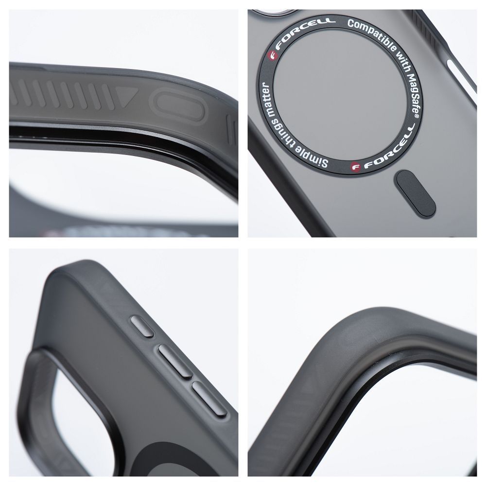 FORCELL F-PROTECT Levels with Dual Layer 4D technology, Military Drop-Test compatible for SAMSUNG S25 PLUS smoky black