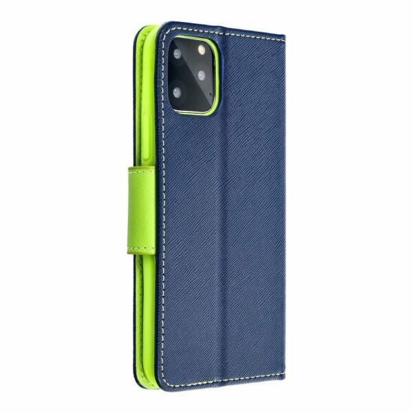 FANCY Book case for SAMSUNG A11 navy/lime