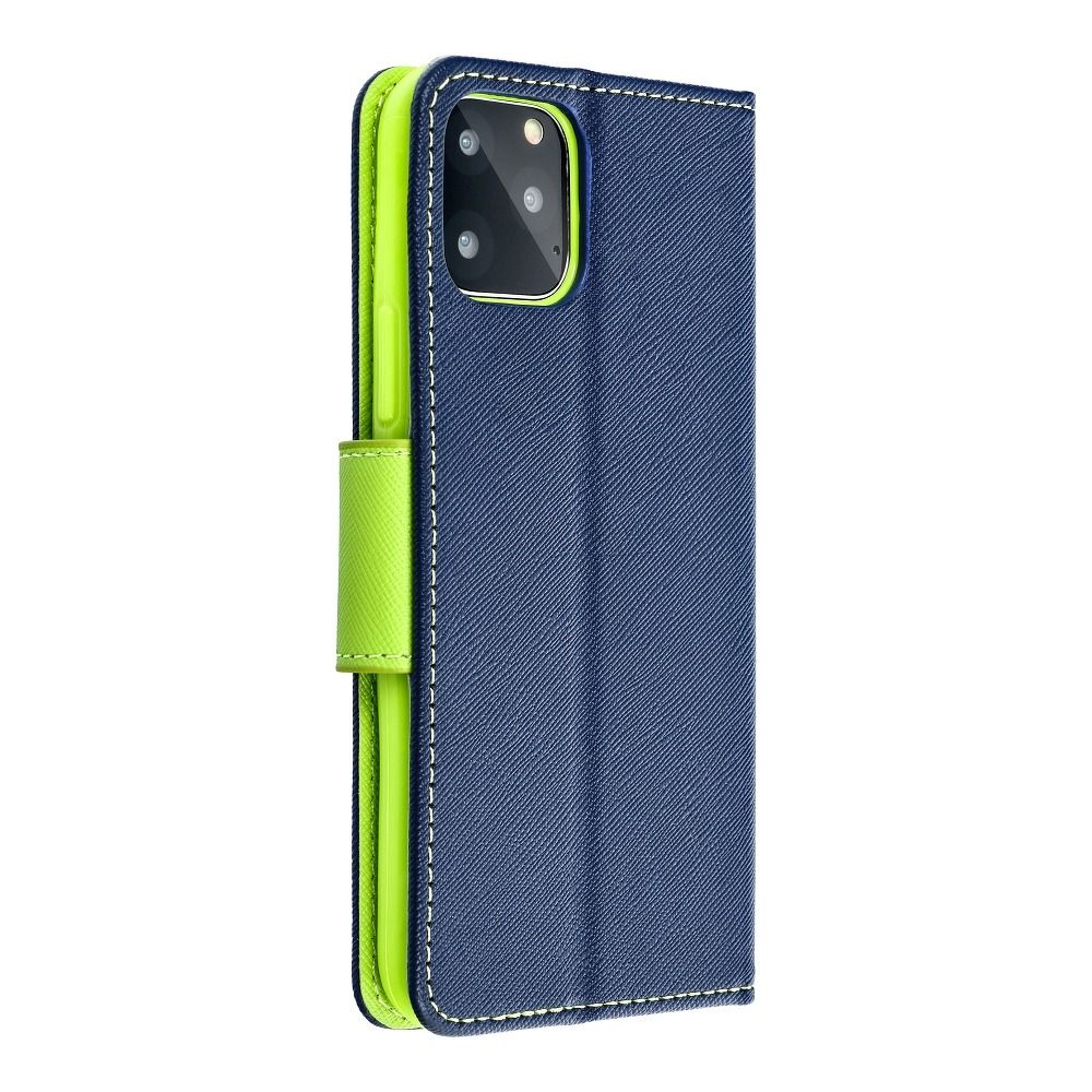 FANCY Book case for SAMSUNG A11 navy/lime