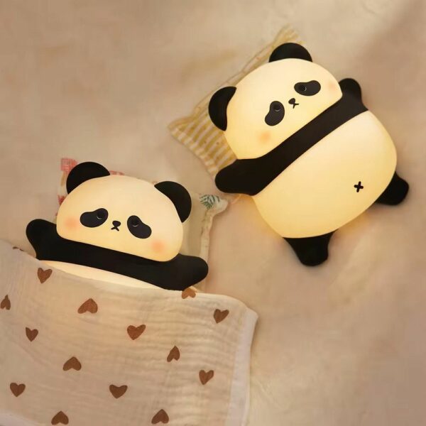 Table lamp bedside Sleeping panda Art Deco touch style