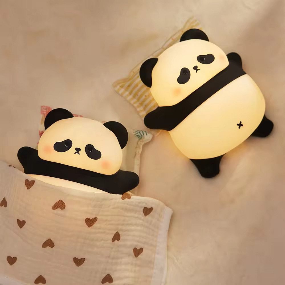 Table lamp bedside Sleeping panda Art Deco touch style