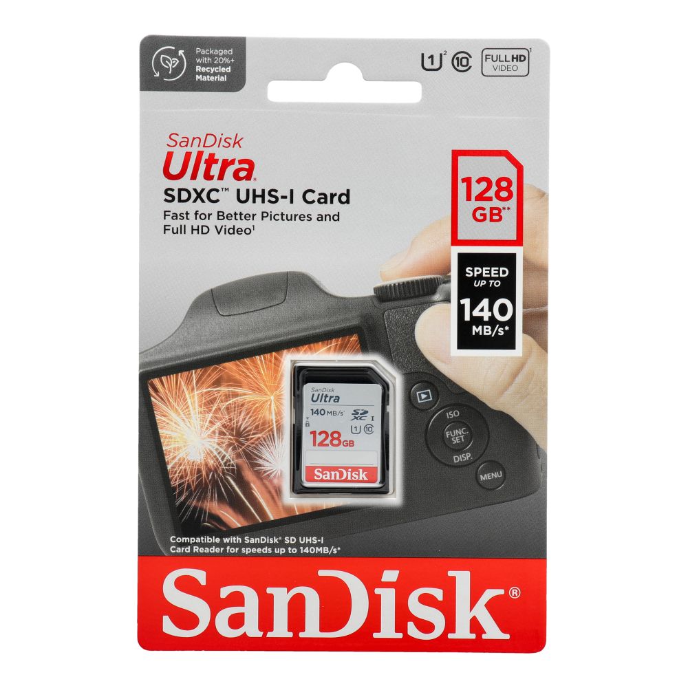 SANDISK memory card ULTRA SDXC 128GB 140MB/s