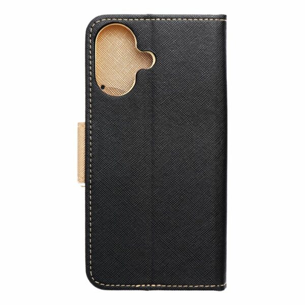 FANCY Book case for IPHONE 16 black / gold