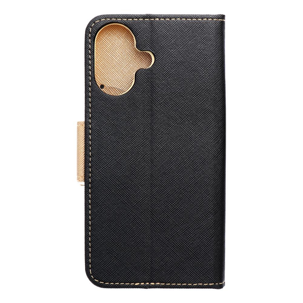 FANCY Book case for IPHONE 16 black / gold