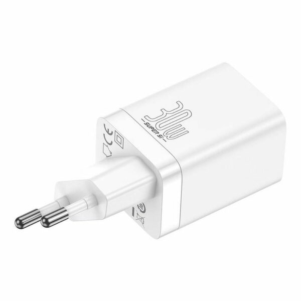 BASEUS charger USB A + Type C PD QC3.0 30W CCSUPP-E02/CCCJG30UE white