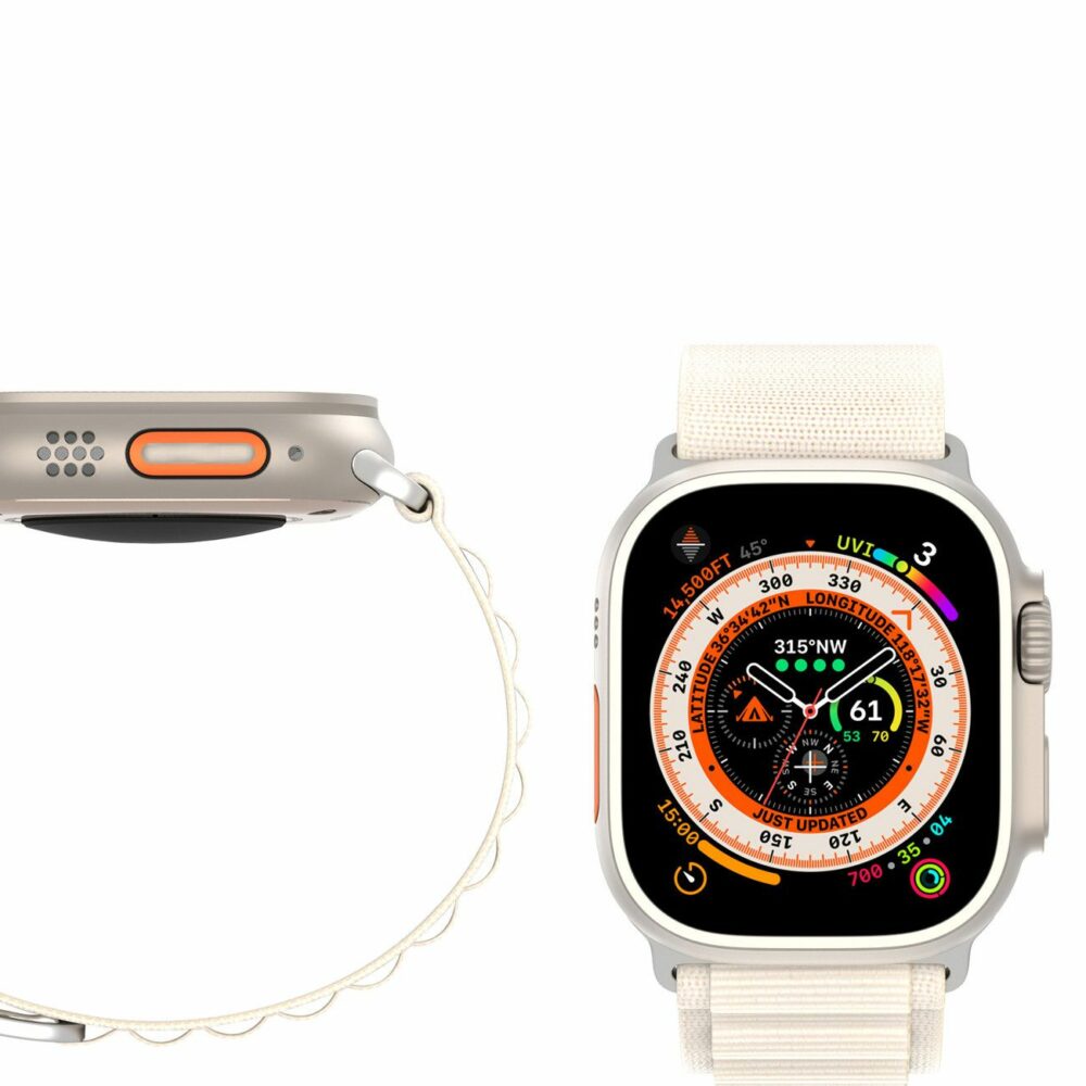 DUX DUCIS strap GS nylon for Apple Watch 42 / 44 / 45 / 49 mm platinium