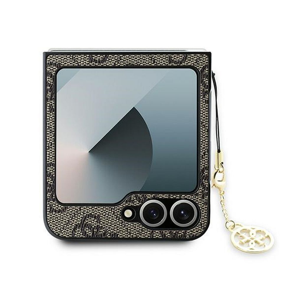 GUESS case for SAMSUNG Z Flip 6 GUHCZF6GF4GBR (HC PU 4G Charm) brown