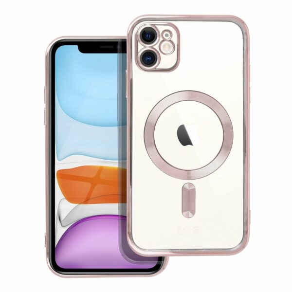 ELECTRO MAG COVER case compatible with MagSafe for IPHONE 11 rose gold