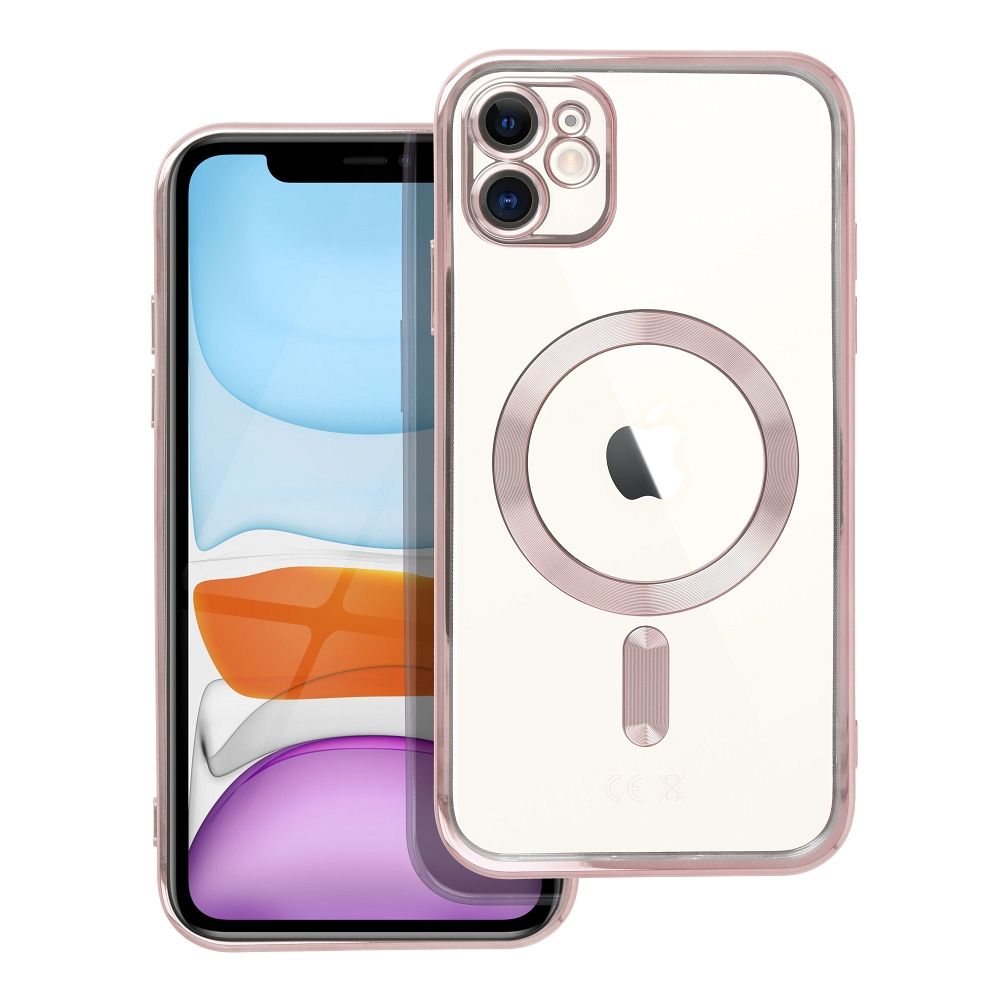ELECTRO MAG COVER case compatible with MagSafe for IPHONE 11 rose gold