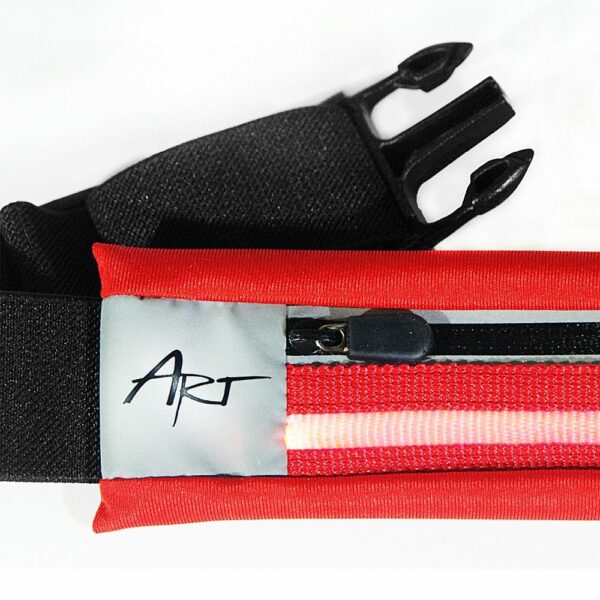 ART sport belt with case and light APS-01R red