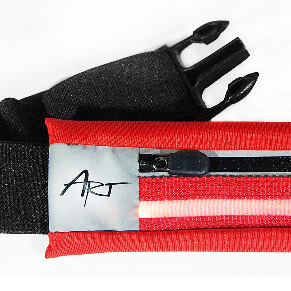 ART sport belt with case and light APS-01R red