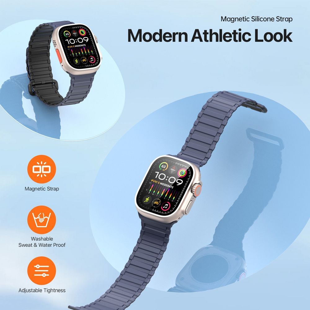 DUX DUCIS strap KJ nylon for Apple Watch 42 / 44 / 45 / 49 mm black/blue