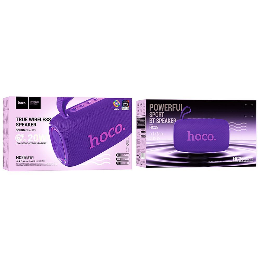 HOCO wireless speaker 2 x 10W HC25 purple