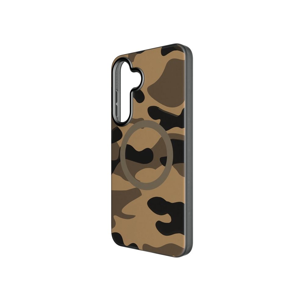 FORCELL F-PROTECT Levels with Dual Layer 4D technology, Military Drop-Test compatible with MagSafe for SAMSUNG S25 PLUS desert camo