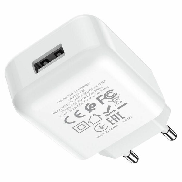 HOCO travel charger USB A 2A N2 white