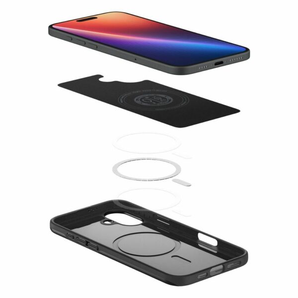 SPIGEN case THIN FIT MAG compatible with MagSafe for IPHONE 16 Plus black
