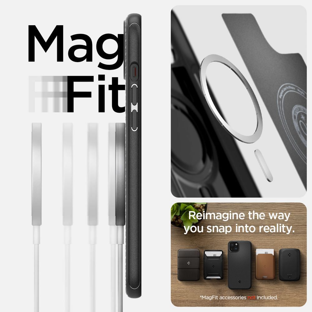 SPIGEN case MAG ARMOR compatible with MagSafe for IPHONE 15 matte black