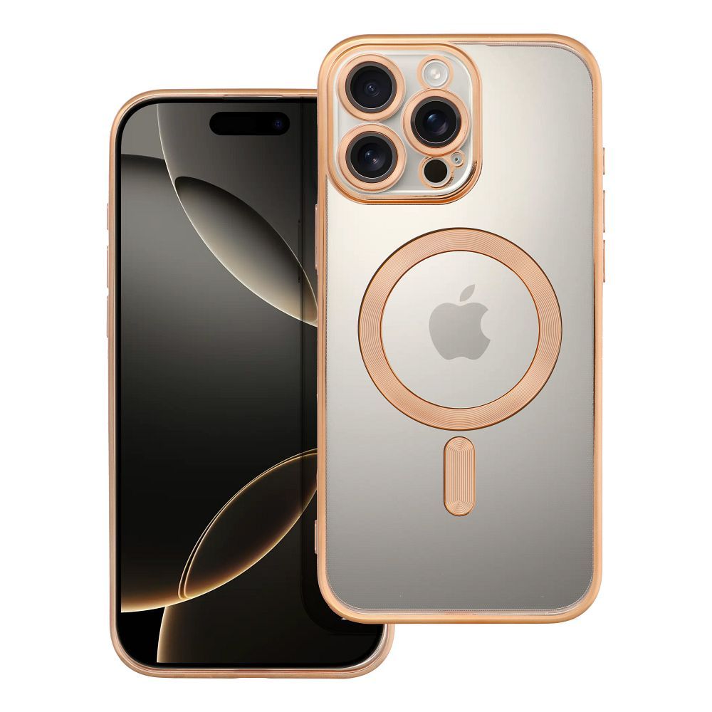 ELECTRO MAG COVER case compatible with MagSafe for IPHONE 16 Pro Max gold