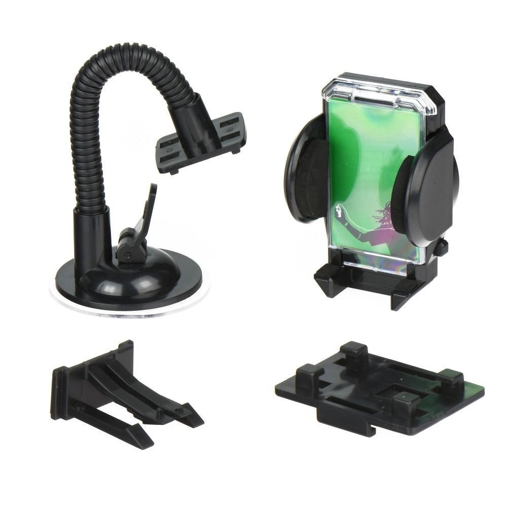 Car holder for windshield / dashboard with photo frame (17 cm) black