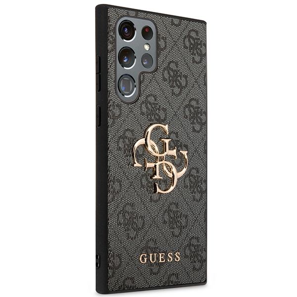 GUESS case for SAMSUNG S24 Ultra GUHCS24L4GMGGR (Leather 4G Metal Logo) black