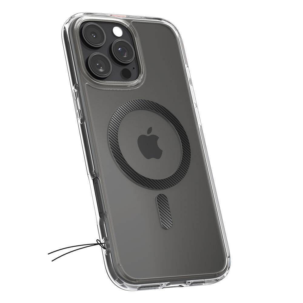 SPIGEN case ULTRA HYBRID MAG compatible with MagSafe for IPHONE 16 Pro carbon fiber