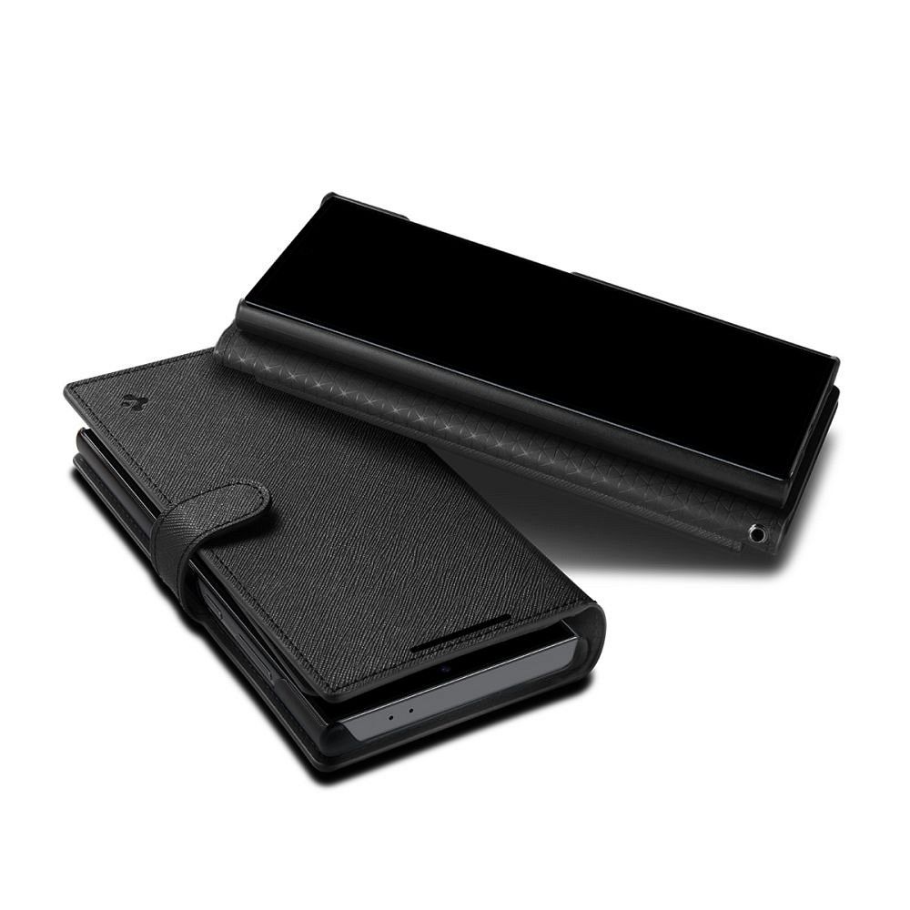 SPIGEN WALLET S Plus book for SAMSUNG S24 Ultra black