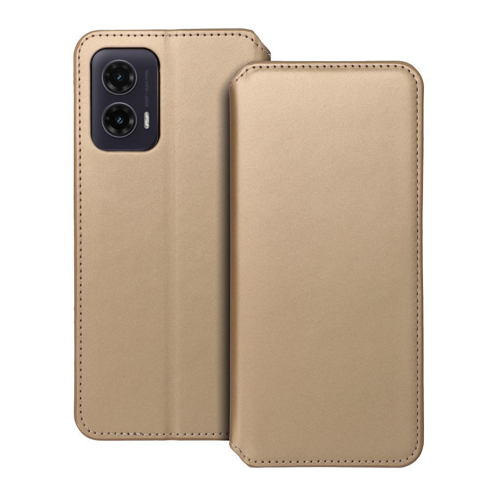 DUAL POCKET Book case for MOTOROLA G35 5G gold