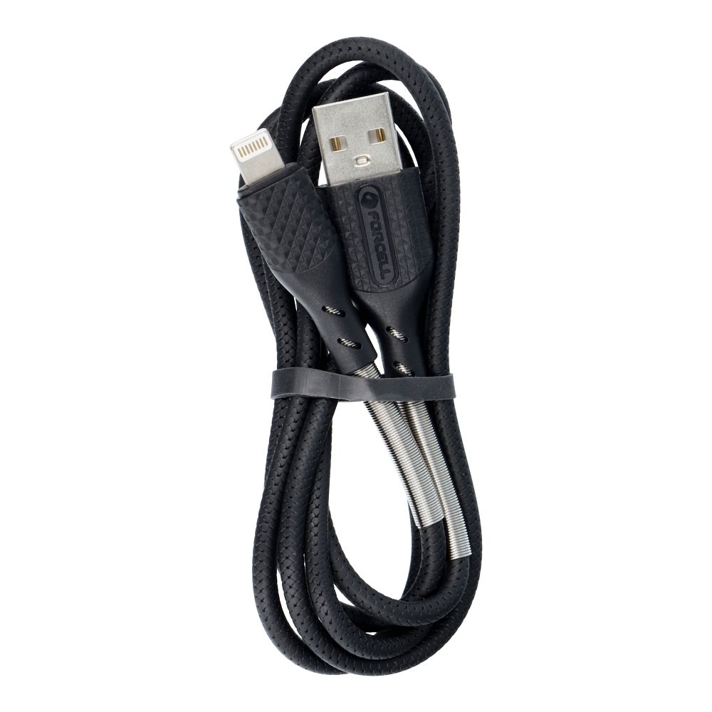 FORCELL F-ENERGY Carbon CB-01A cable USB A to Lightning 2,4A 12W 1 m black